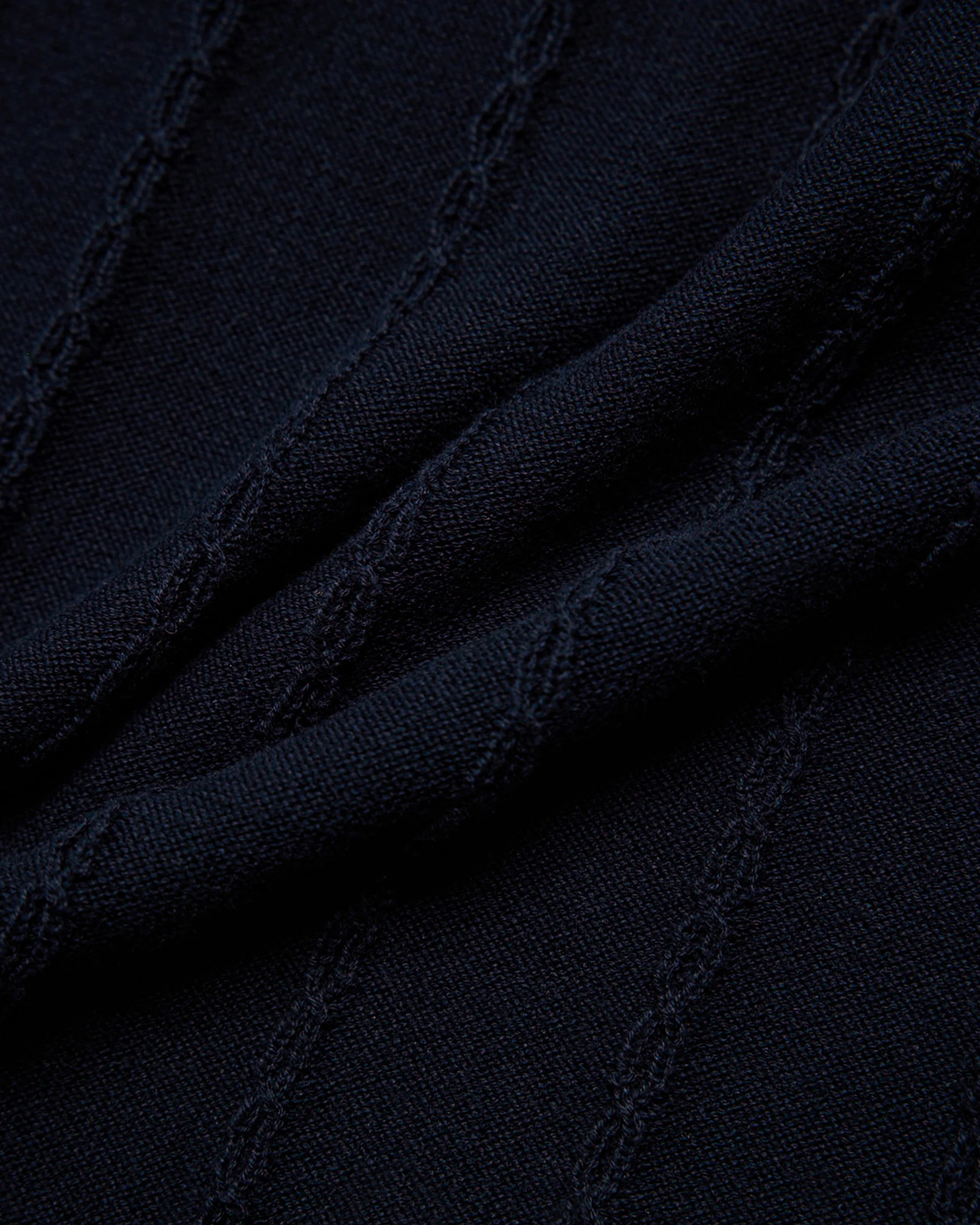 Cable Tee - Navy Blue - Image 6