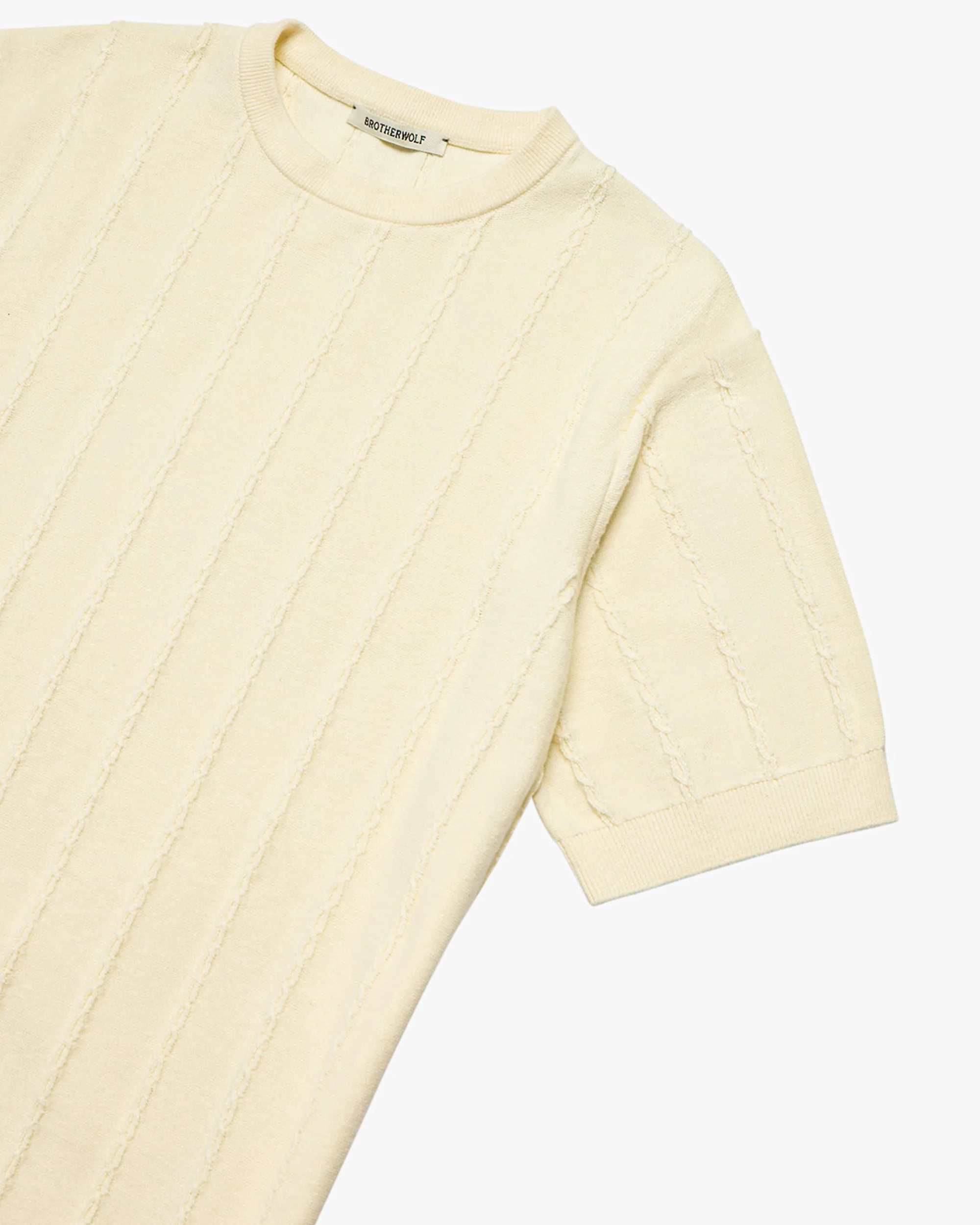 Cable Tee - Off White - Image 4