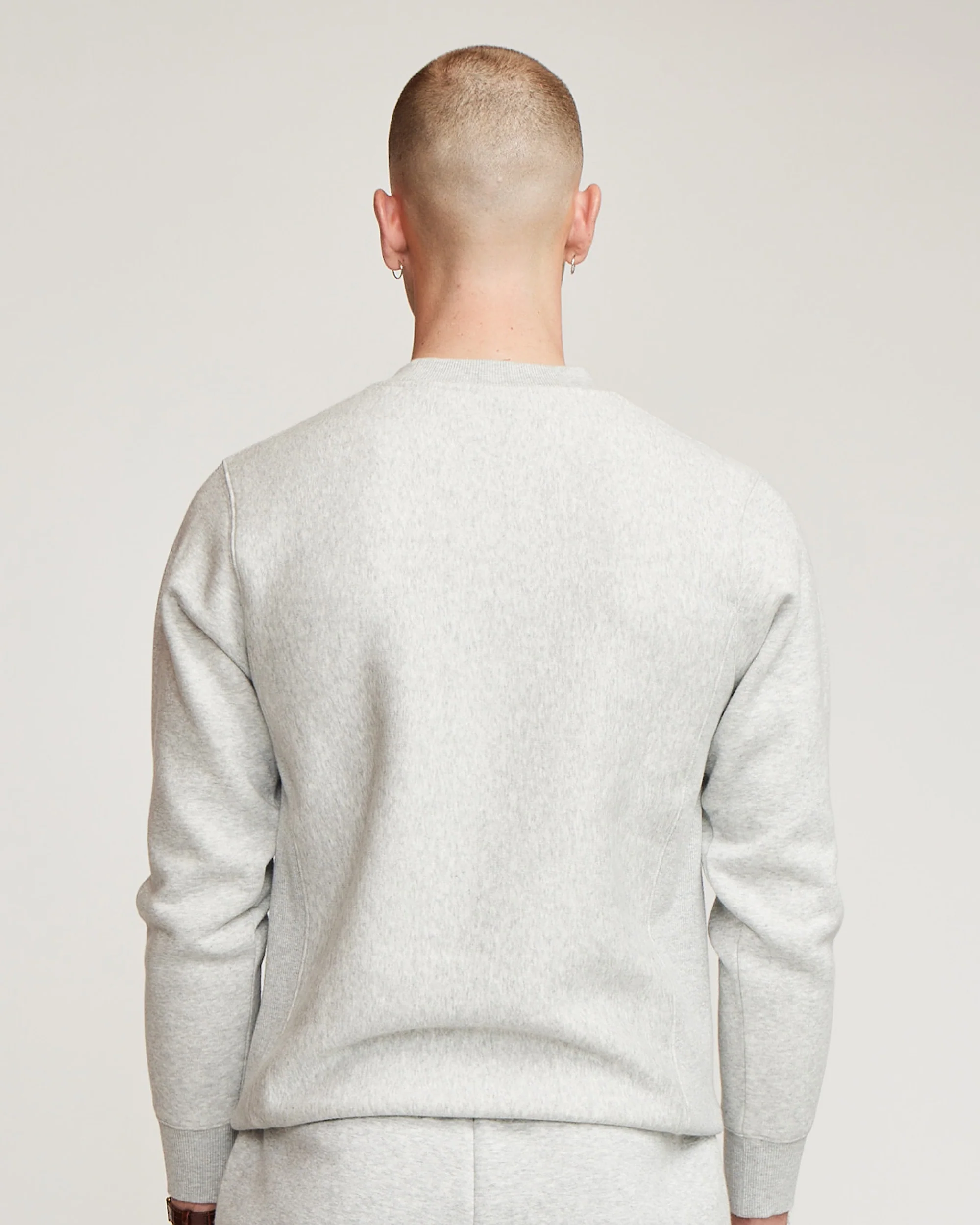 Chain Stitch Crew - White Marle - Image 6