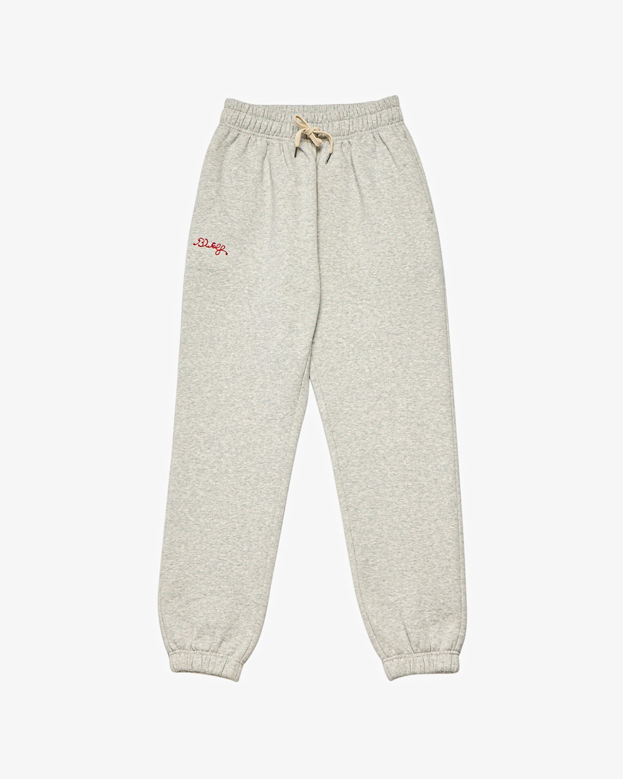 Chain Stitch Sweats - White Marle