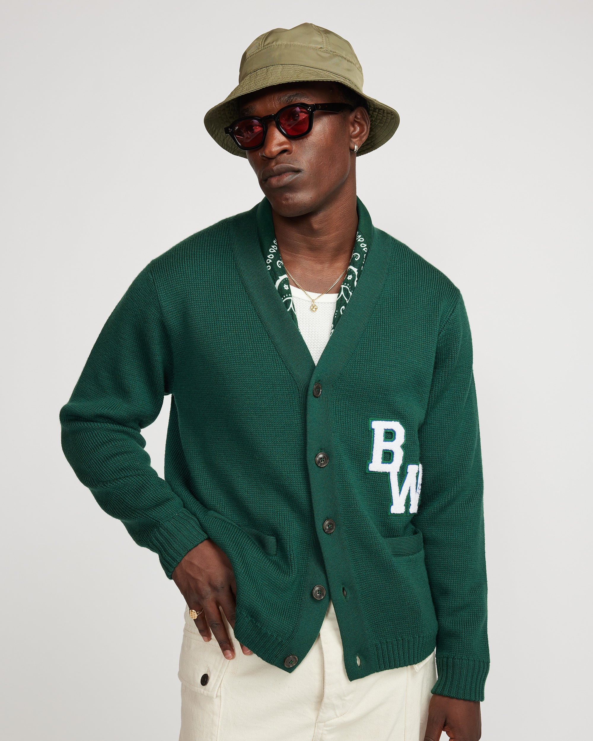 College cardigan - Green - Image 2
