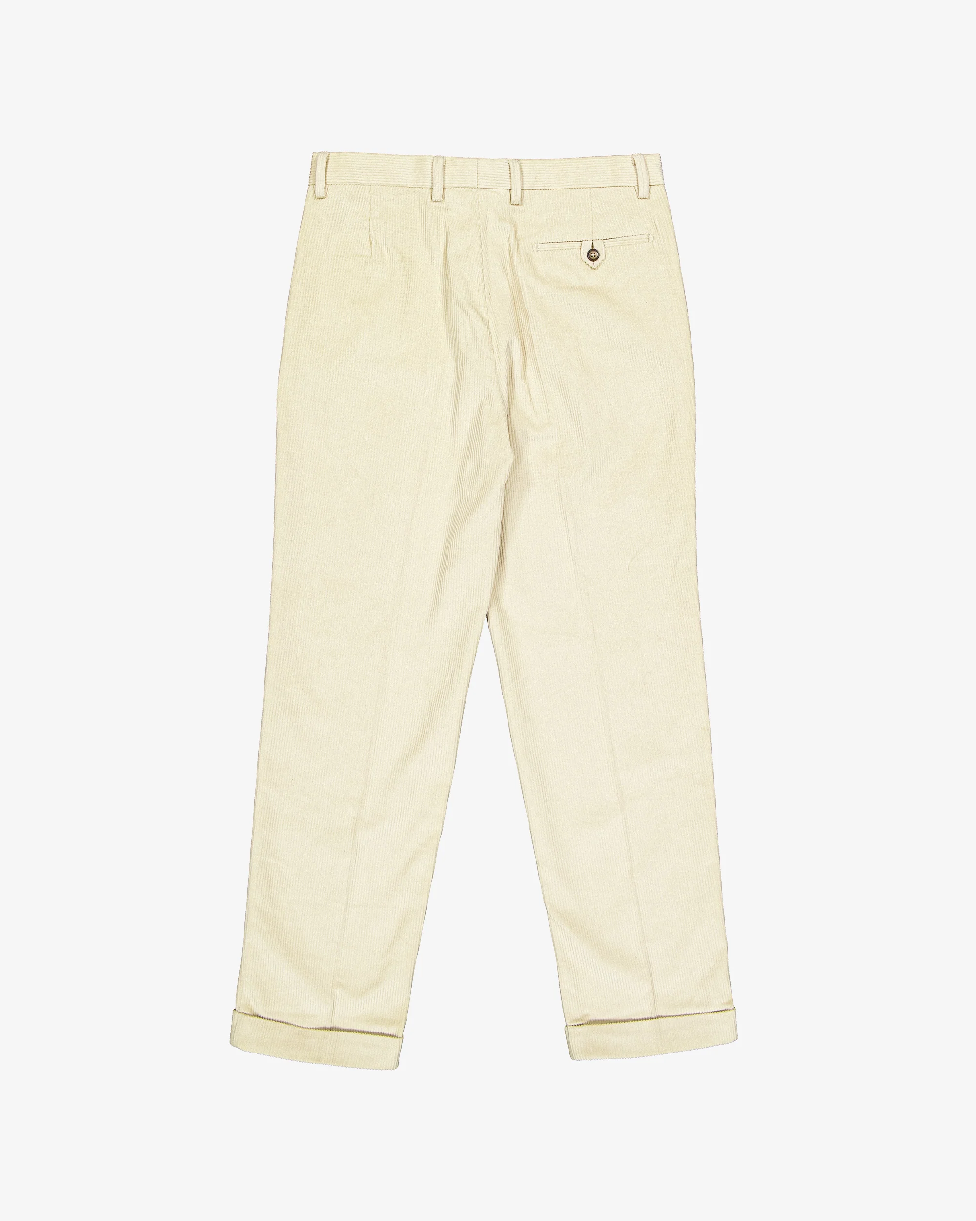 Cord pleated pants - Off white - Image 3