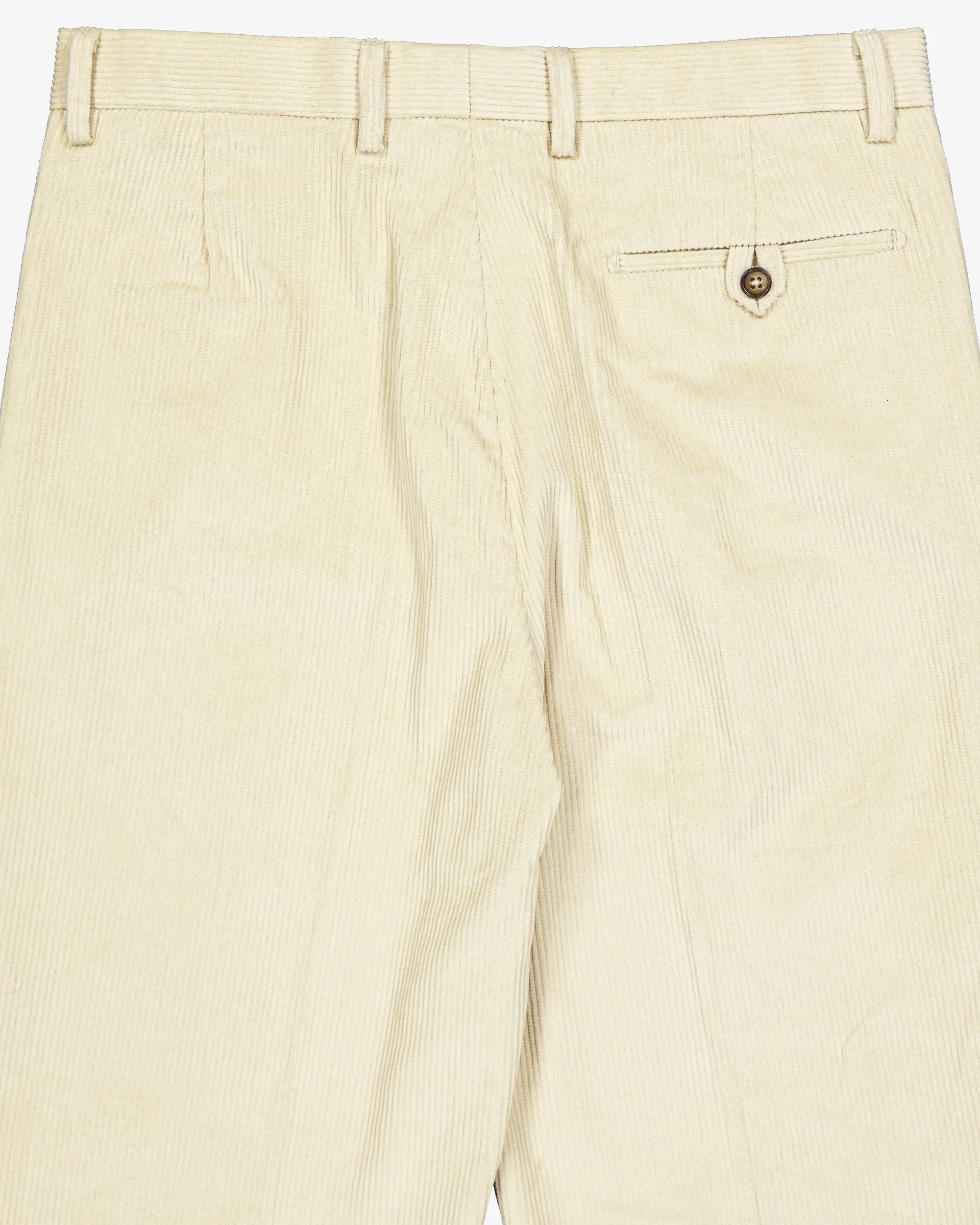 Cord pleated pants - Off white - Image 5