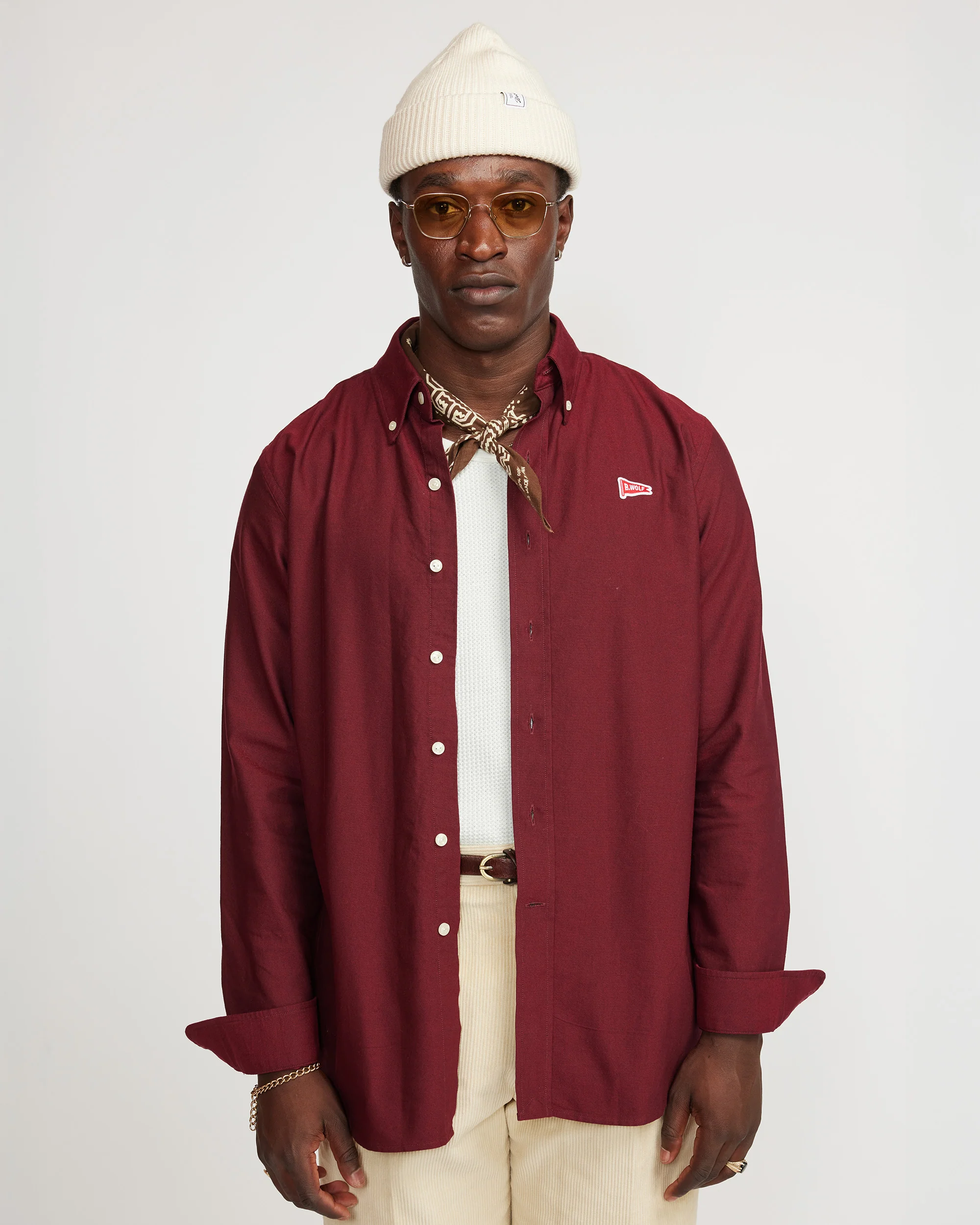 Field Shirt - Burgundy (With Flag Motif Emb) - Image 2