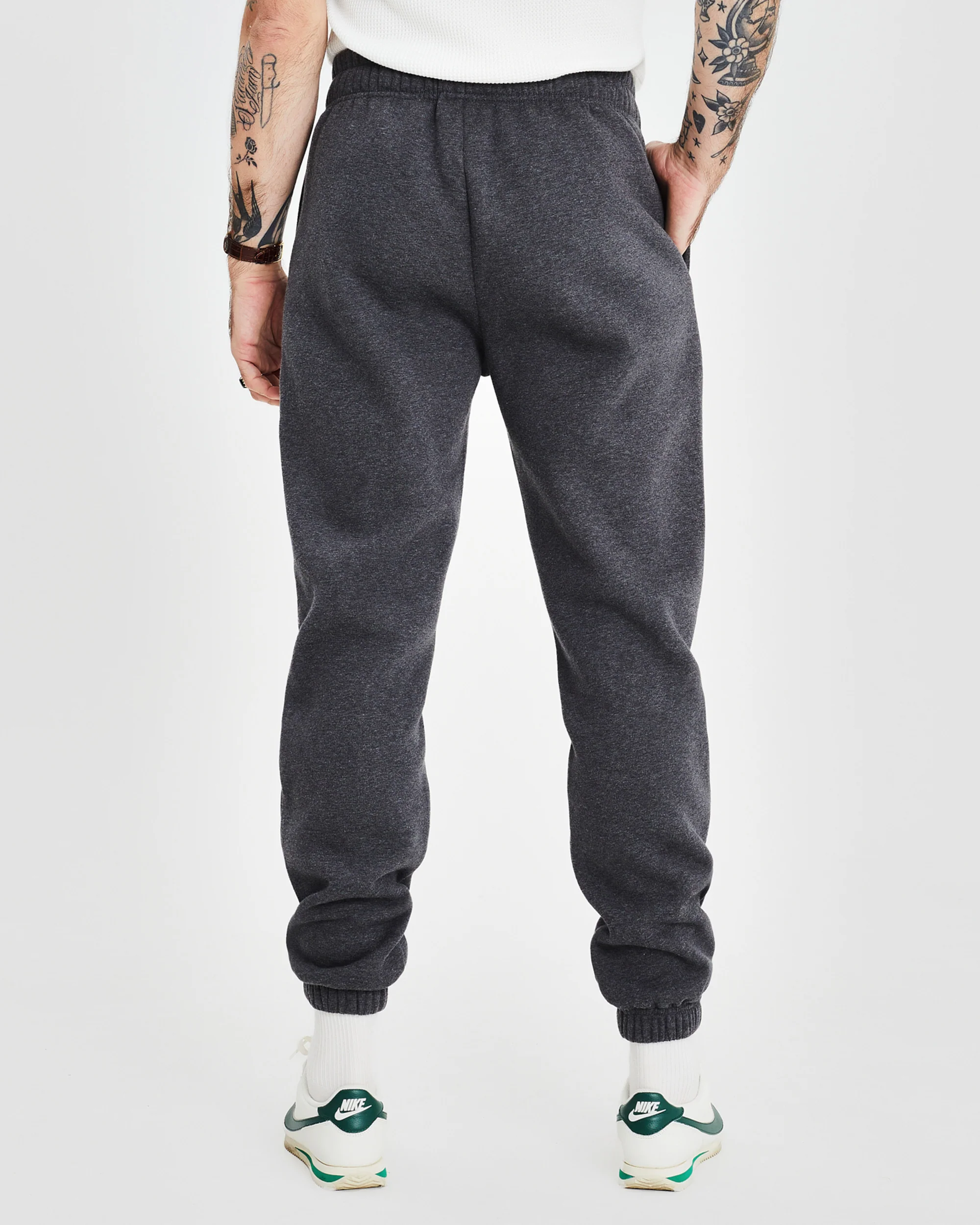 Flag Motif Sweats - Charcoal Marle - Image 5