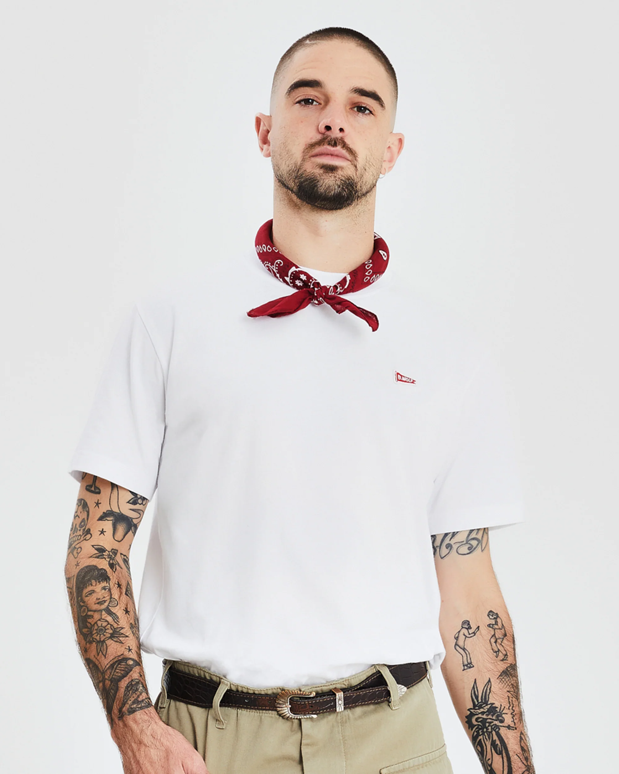 Flag Motif Tee - White - Image 2