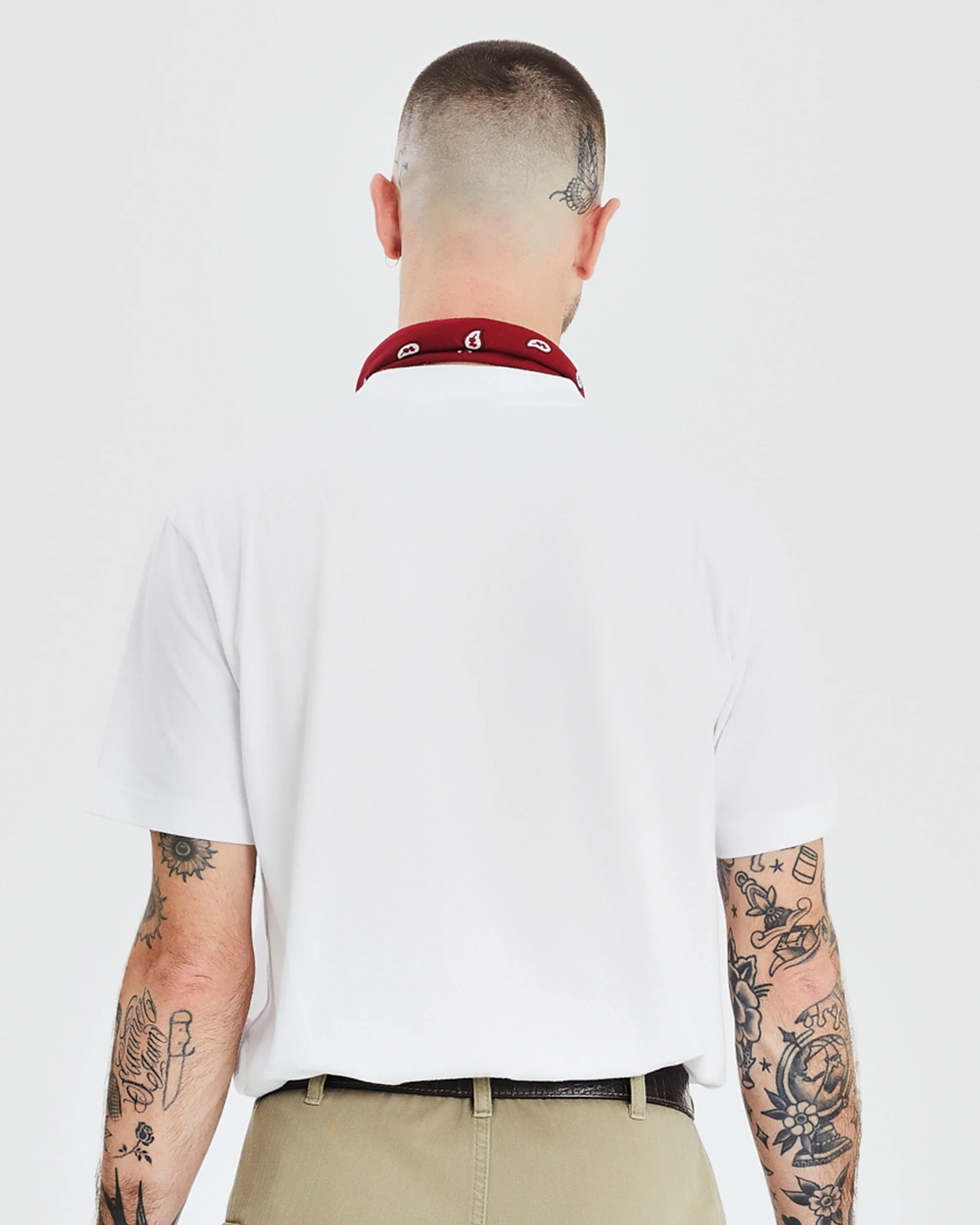 Flag Motif Tee - White - Image 4