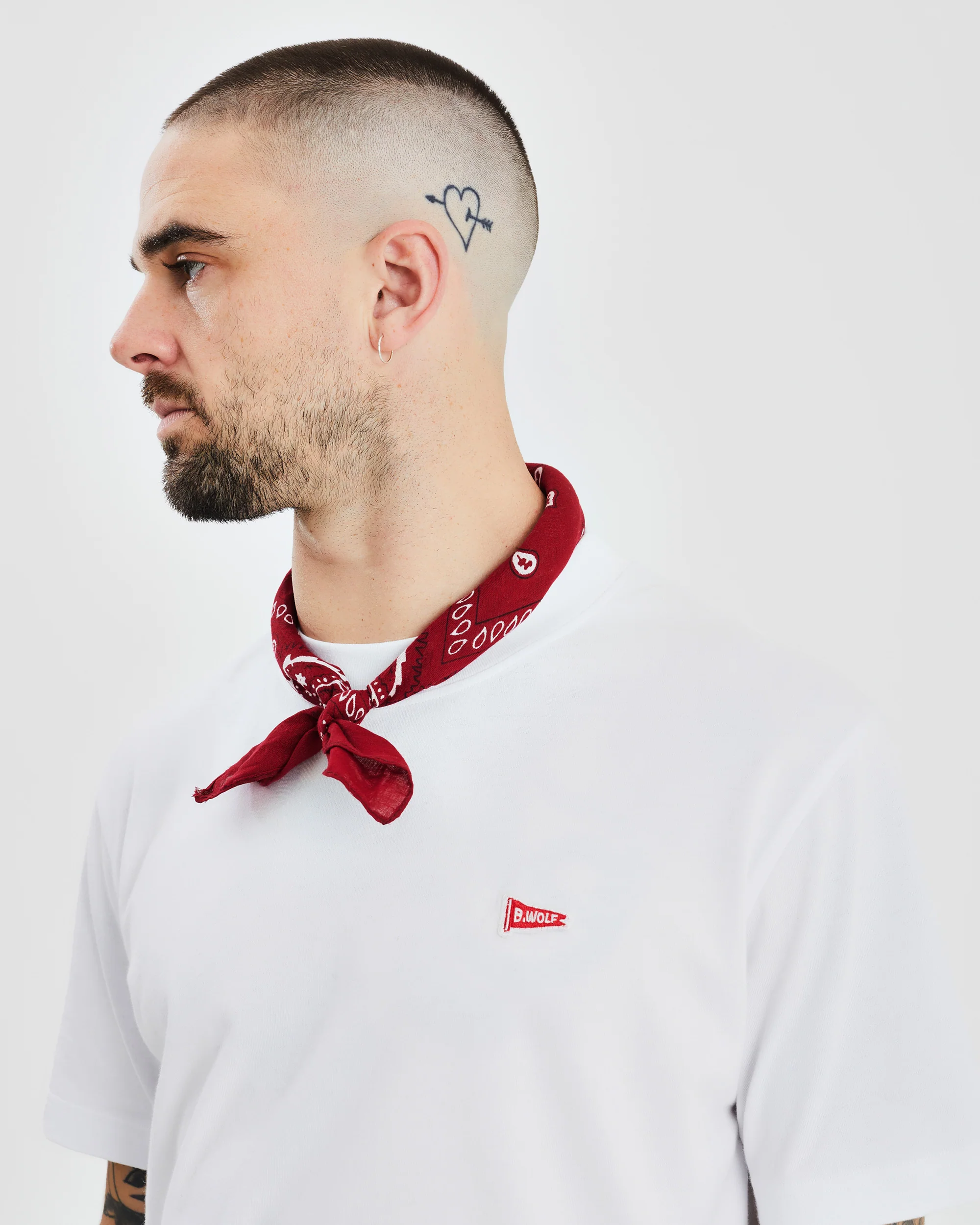 Flag Motif Tee - White - Image 5