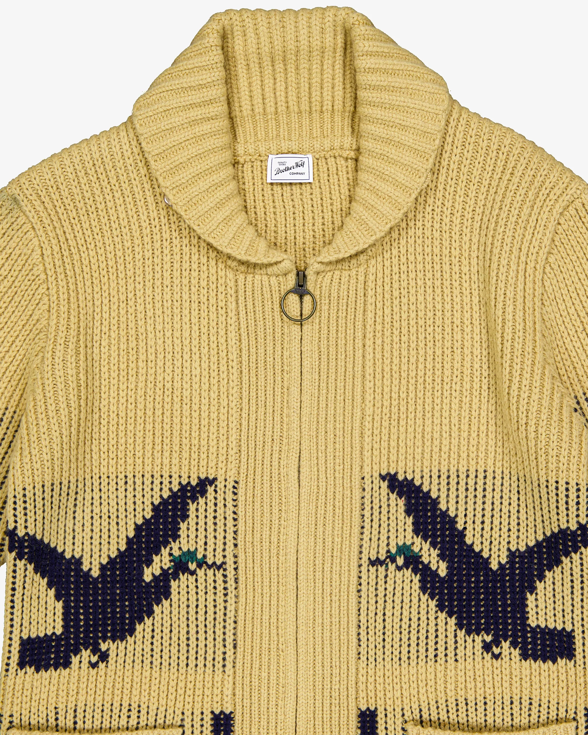 Hunter Heavy Cardigan - Beige - Image 4