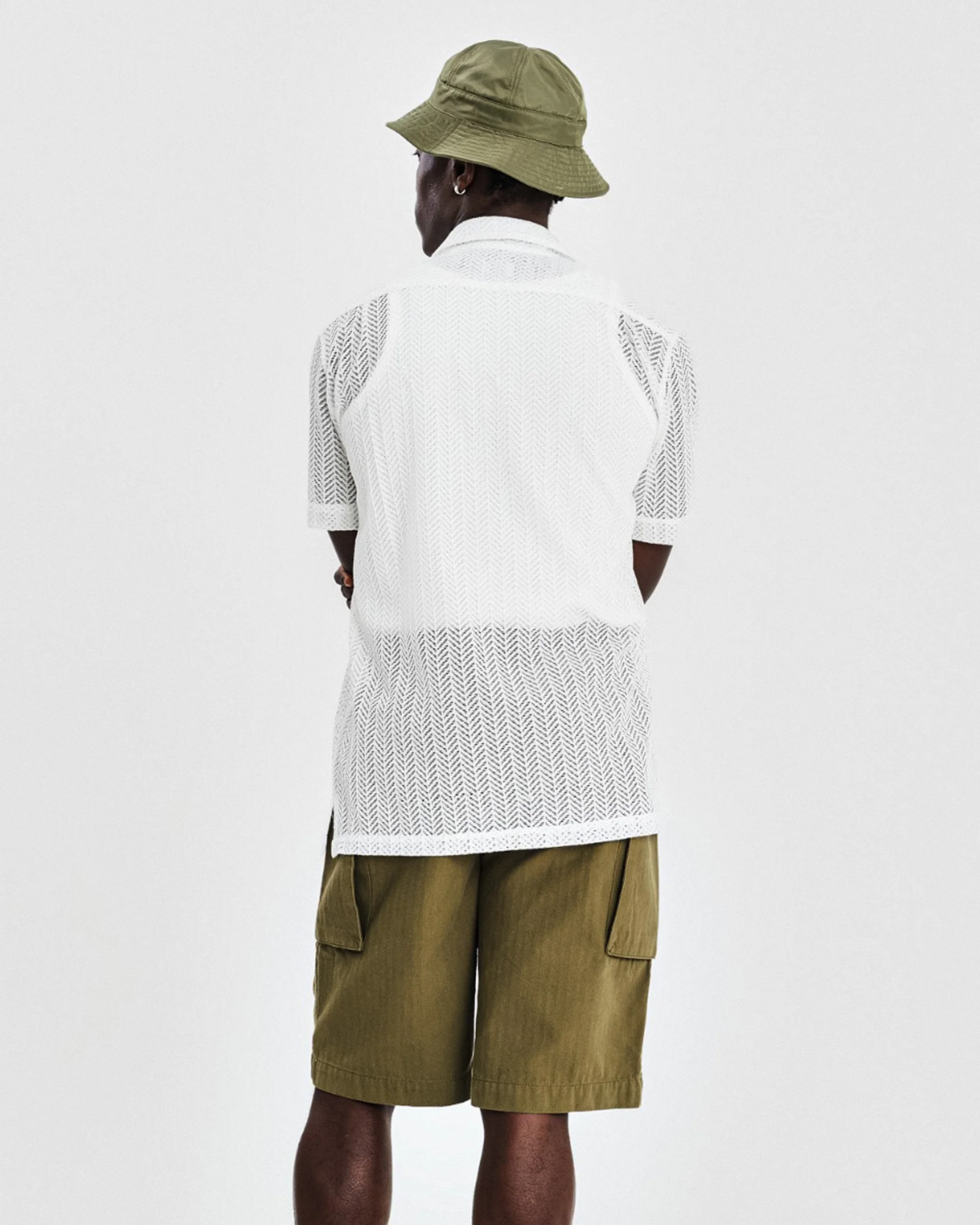 Lace cuban short sleeve shirt - White - Image 2