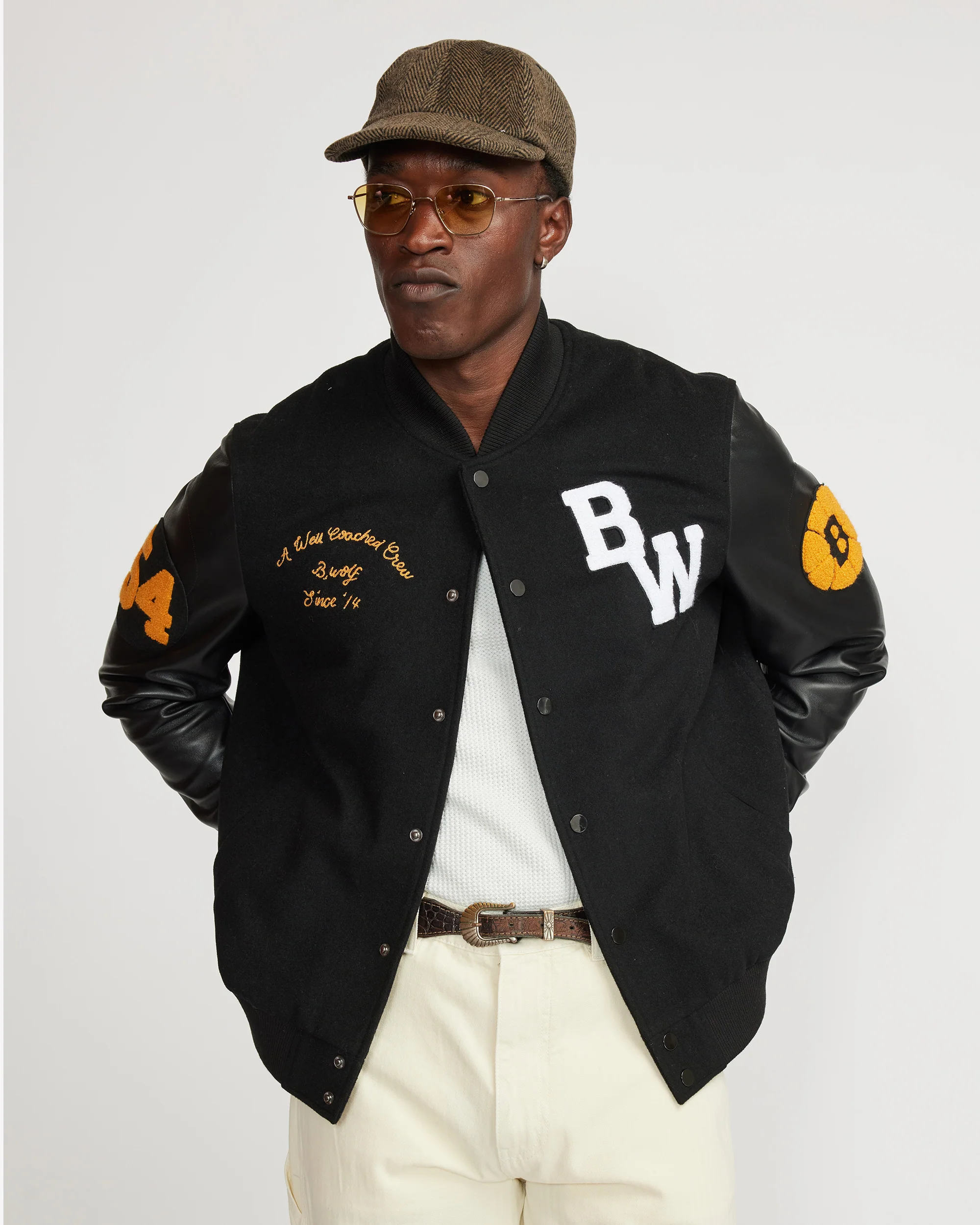 League varsity bomber - Black - Image 2