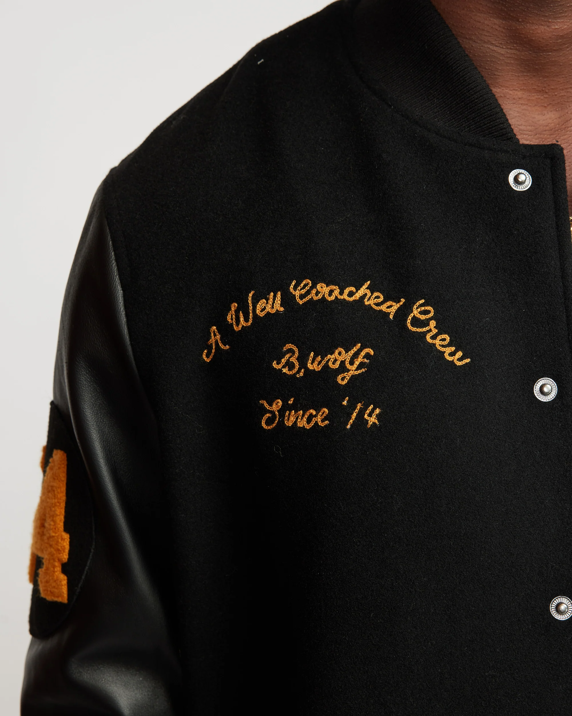 League varsity bomber - Black - Image 7
