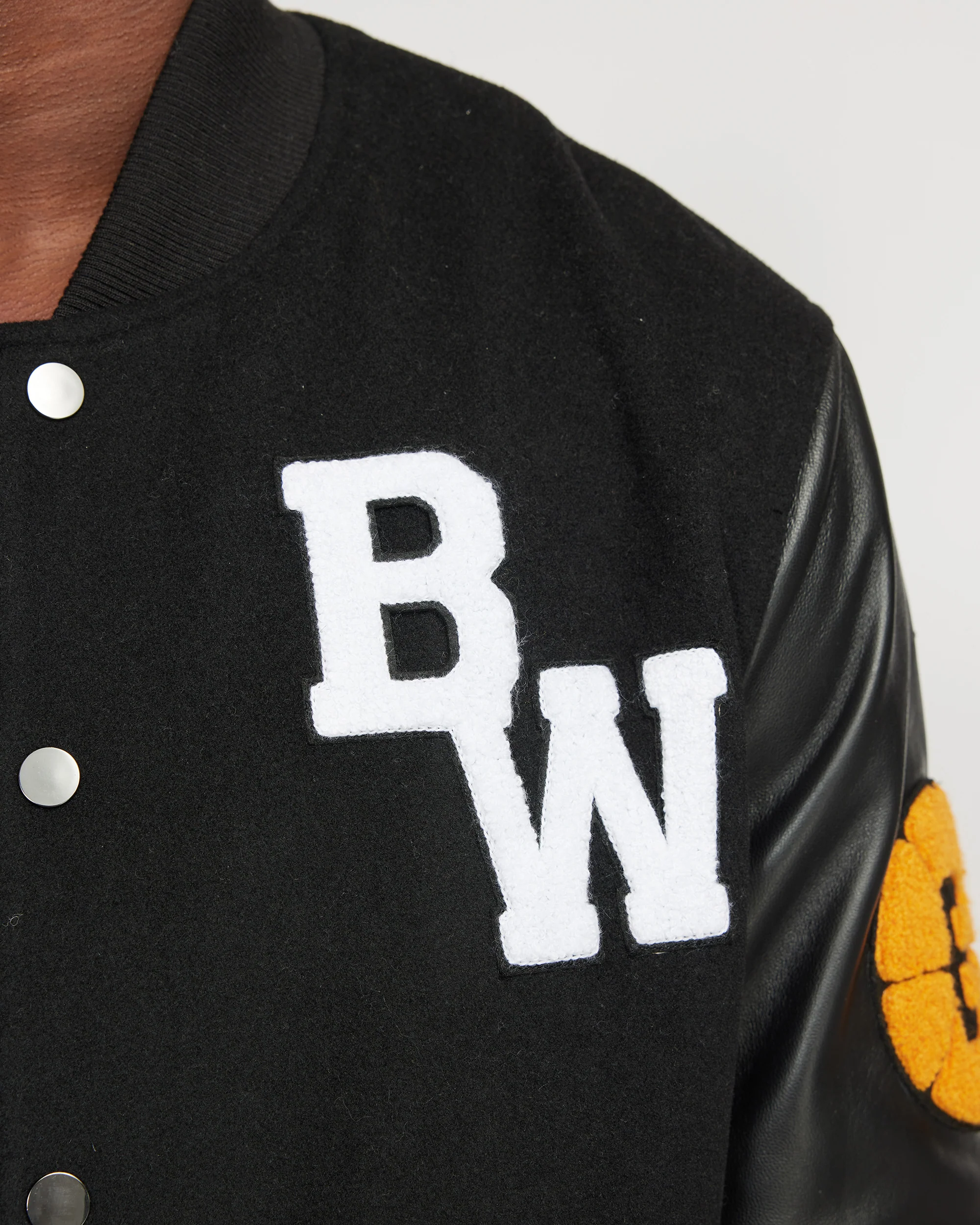 League varsity bomber - Black - Image 8