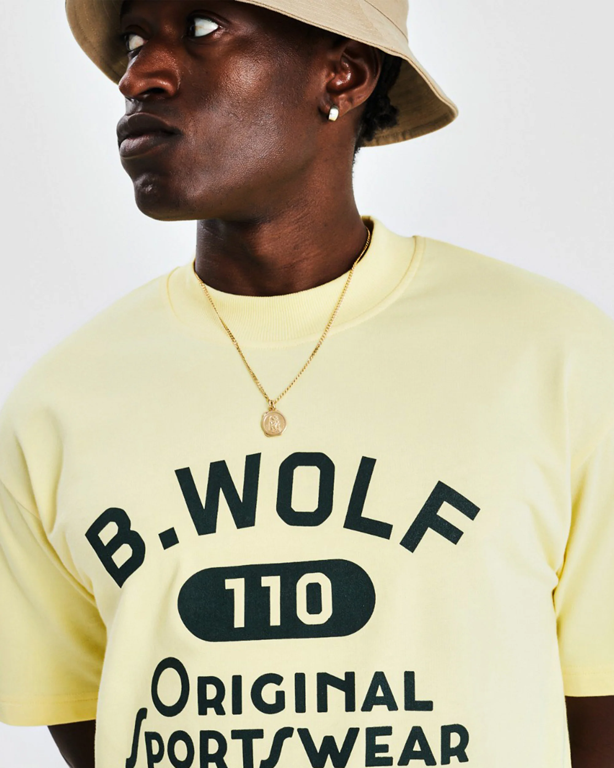 Oversized Tee (BWOLF 110 Print) - Yellow - Image 6