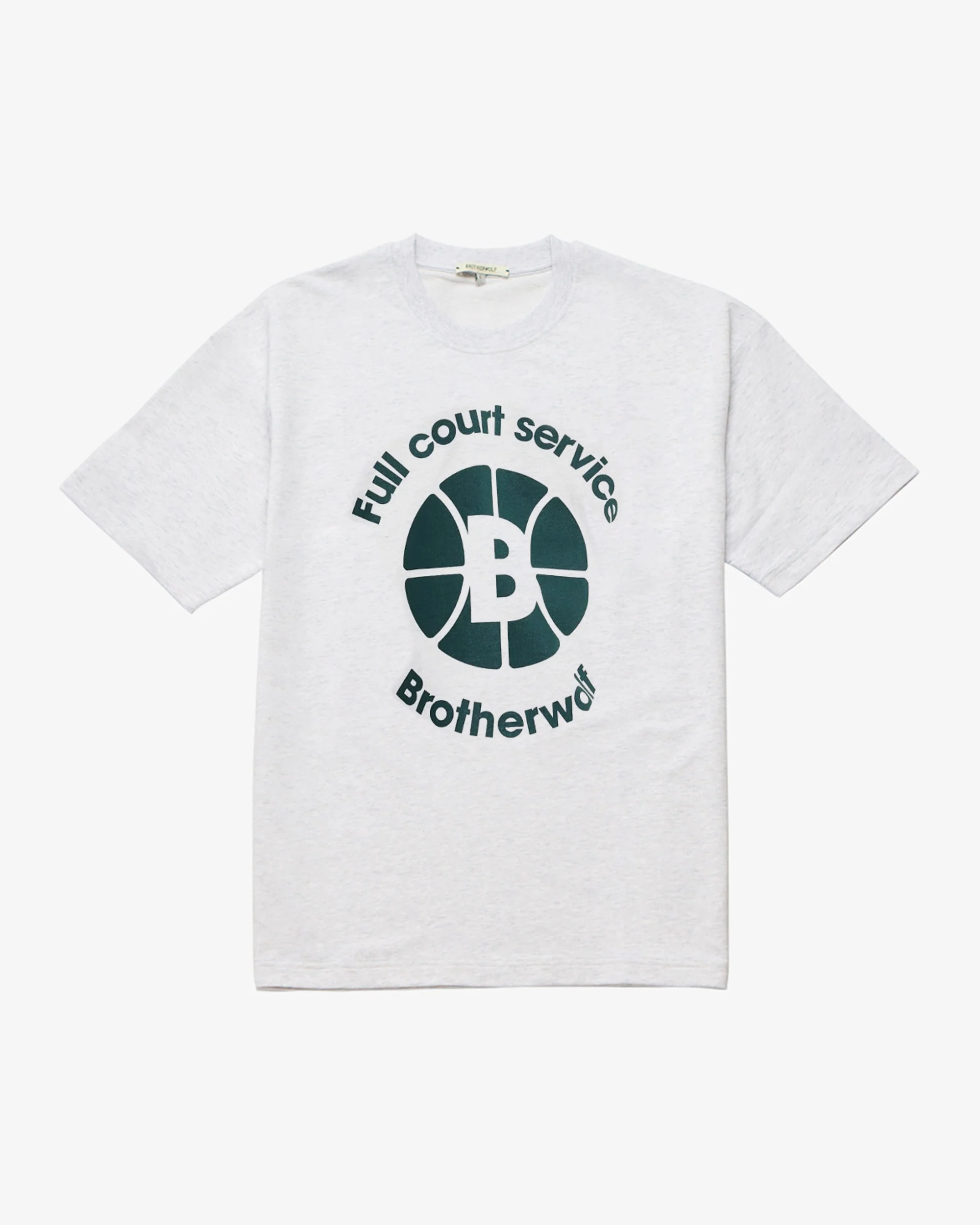 Oversized Tee (Full Court Service Print) - White Marle