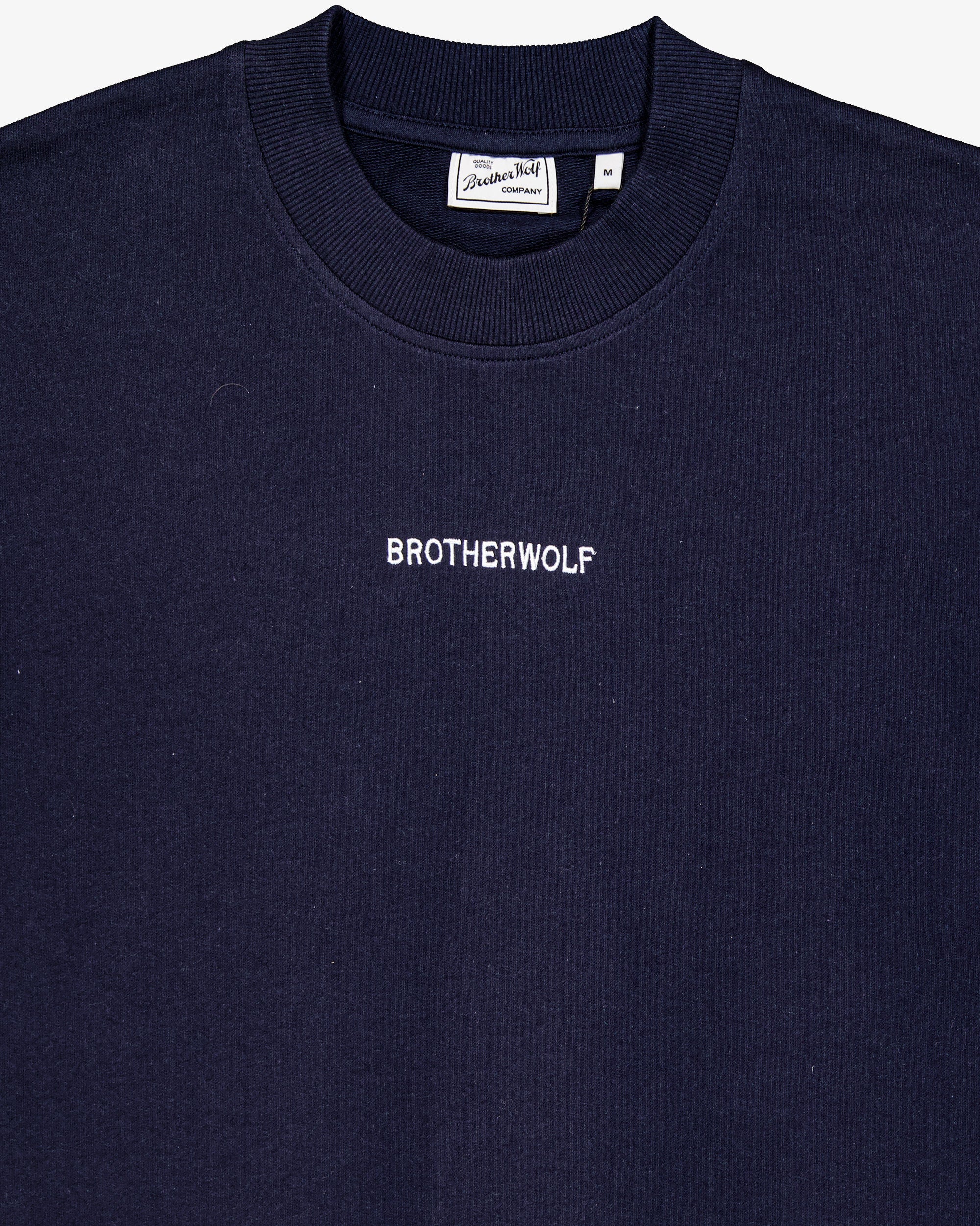Oversized Tee (Signature Brother Wolf Embroidery) - Navy - Image 4
