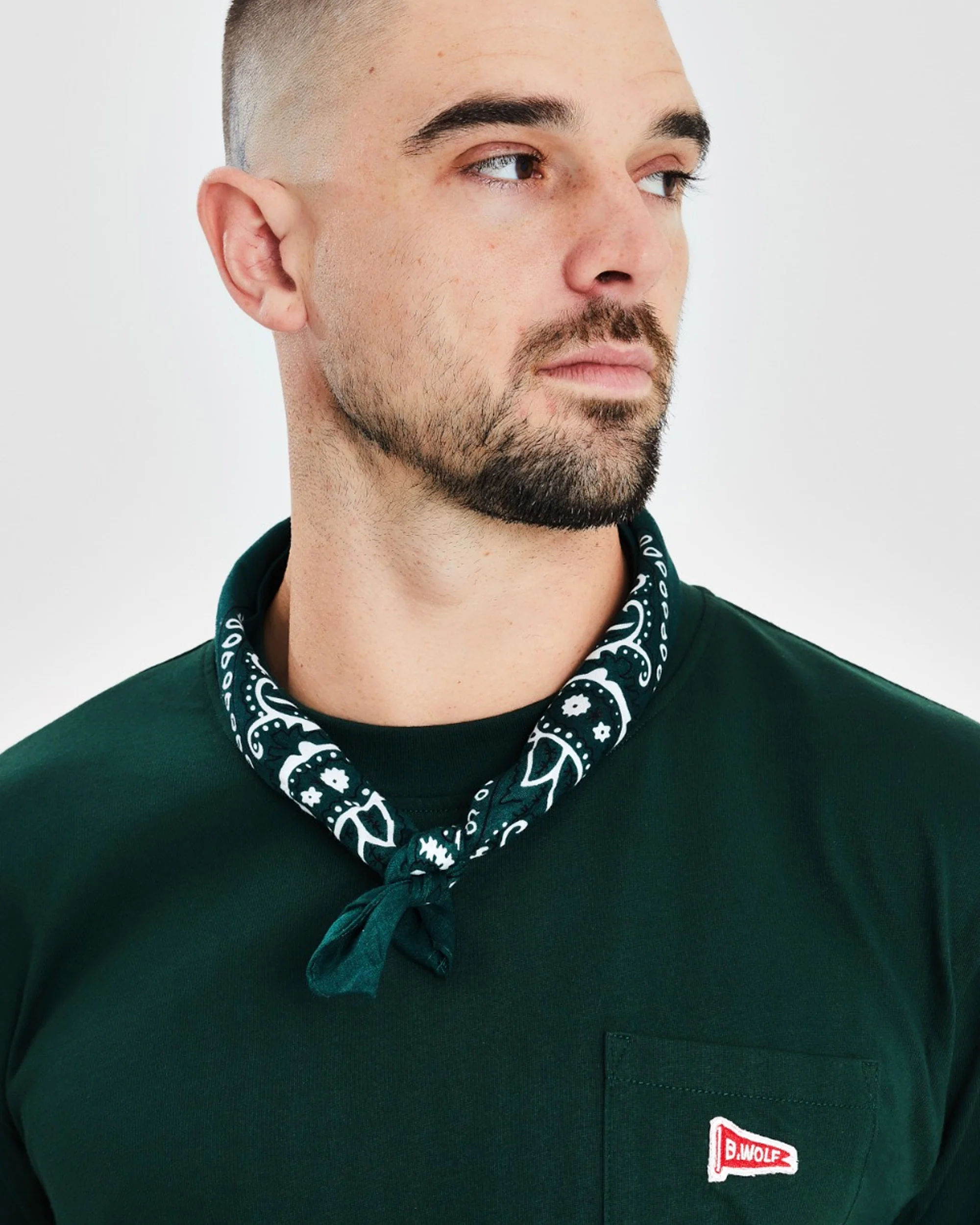 Patch Pocket Tee - Bottle Green - Image 3