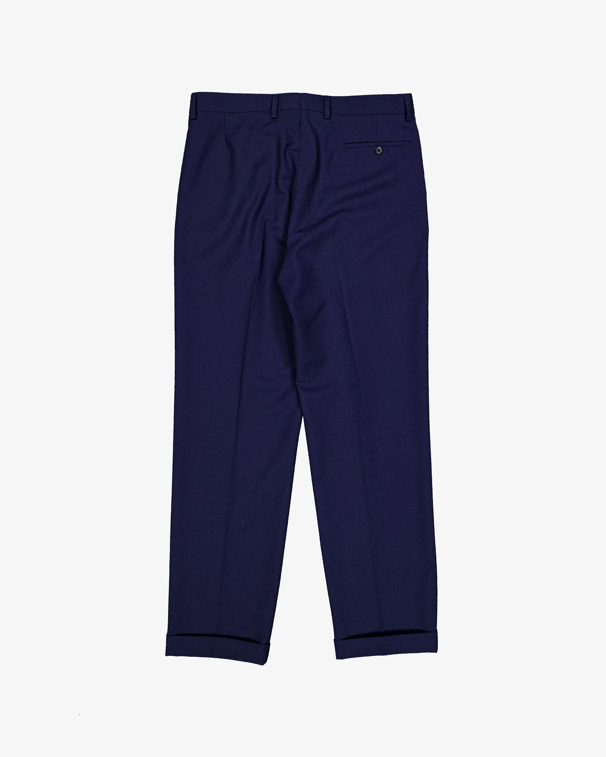 Pleated Tailored Pant - Navy - Image 3
