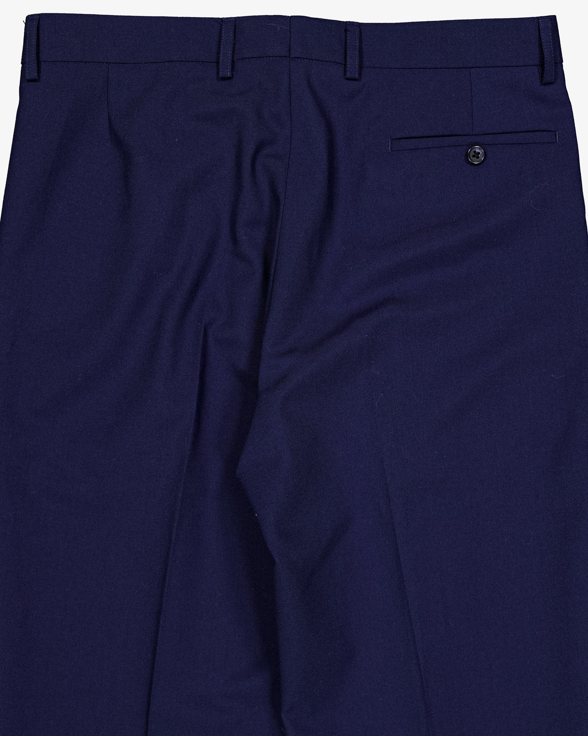 Pleated Tailored Pant - Navy - Image 5