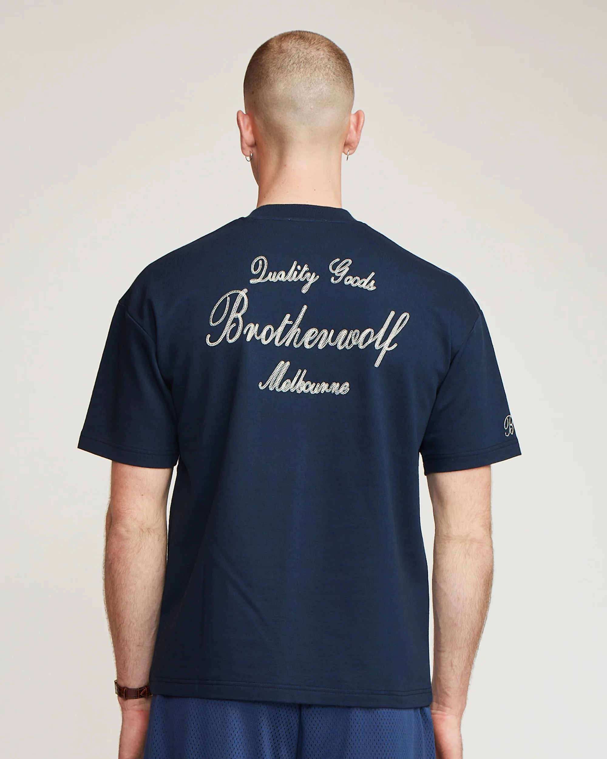 Quality Goods Tee - Navy - Image 7