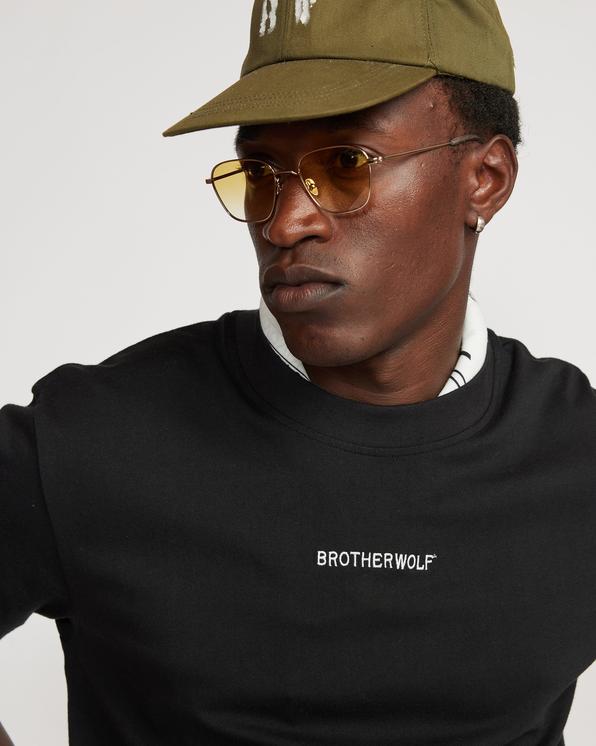 Regular fit Tee (Signature Brother Wolf Embroidery) - Black - Image 6