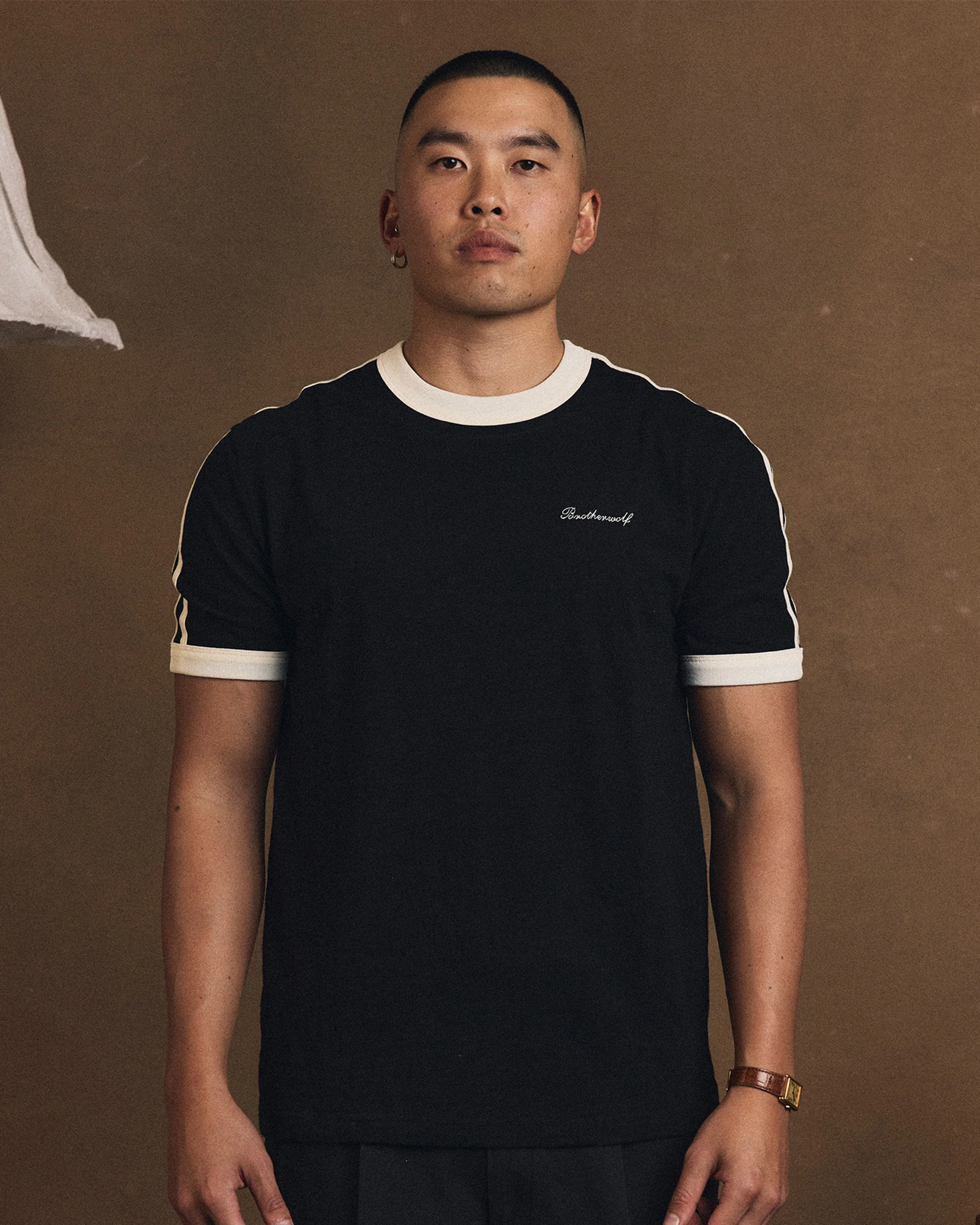 Ringer Tee - Black - Image 2
