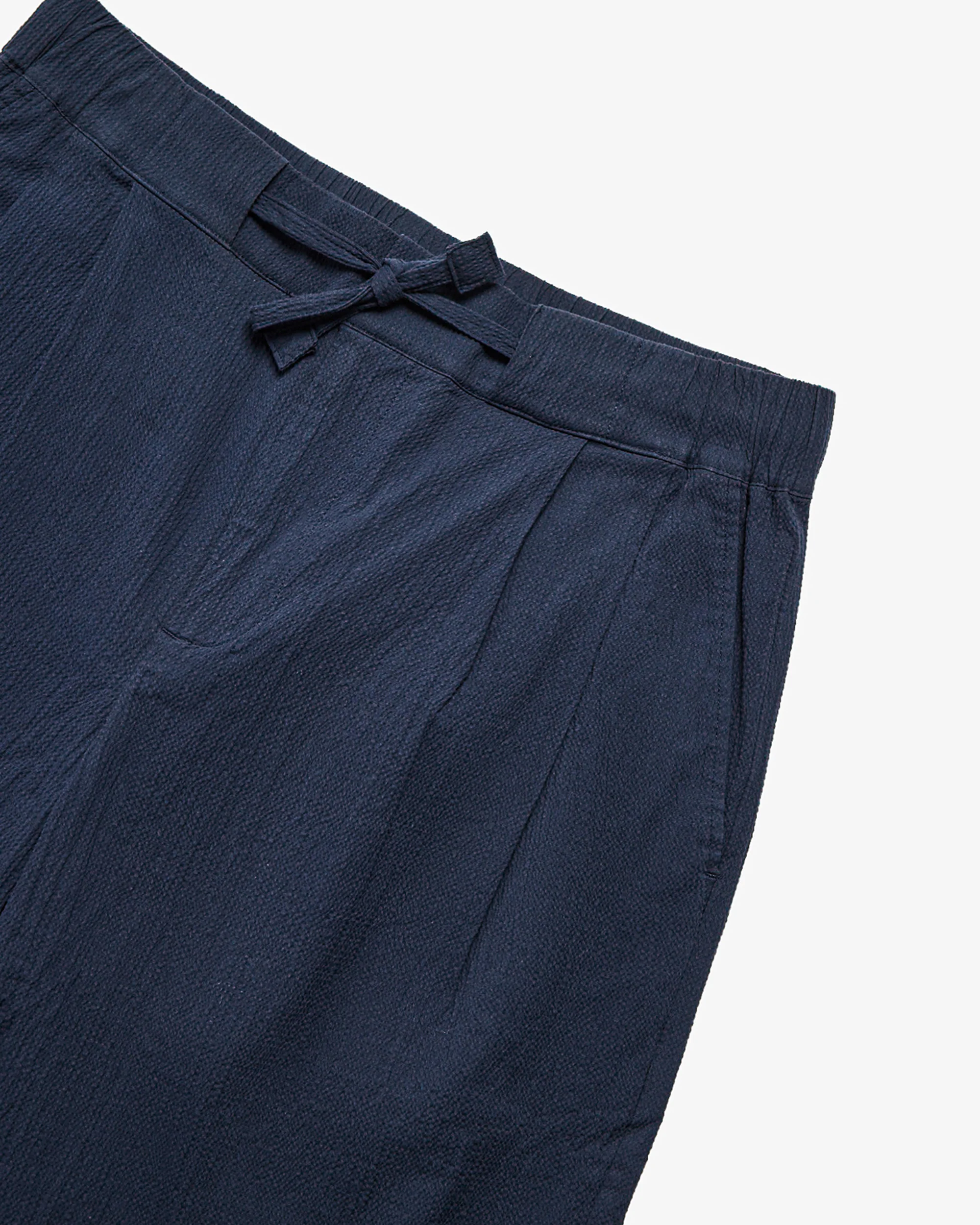 Seersucker Shorts - Navy - Image 4