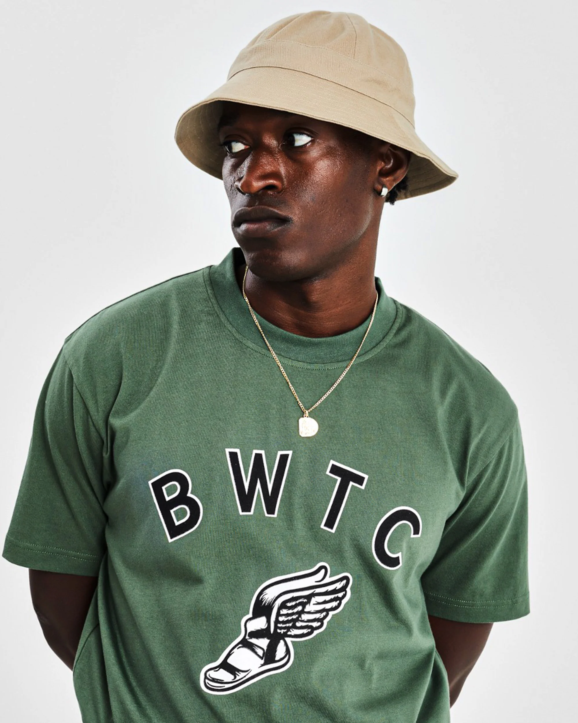 Tee shirt (Regular Fit Tee) (BWTC Print) - Olive - Image 5